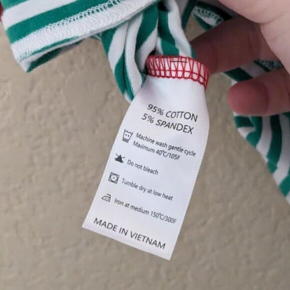 Busy Bees Smocks Christmas On the farm Dress Striped Size 6 Holiday Christmas - Picture 6 of 6